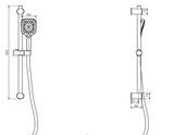 Kartell K-VIT Kolt Option 2 Thermostatic Bar Shower with Adjustable Slide Rail Kit – Matt Black (SHO311KBL-SHO312KBL)