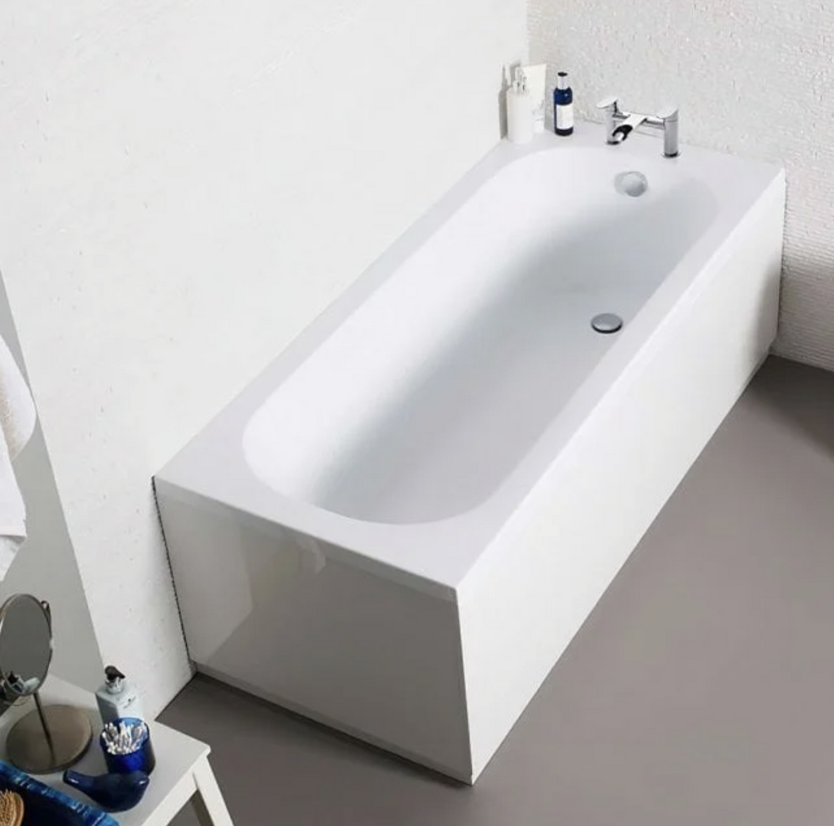 Kartell K-VIT Sonic 700mm Reinforced End Bath Panel - White Gloss (BAT246SO)