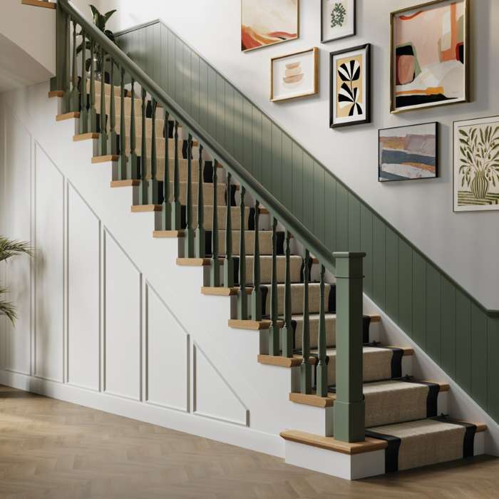 Naturepanel Grained Stone Green Shiplap Bathroom Wall Panel, photo 3