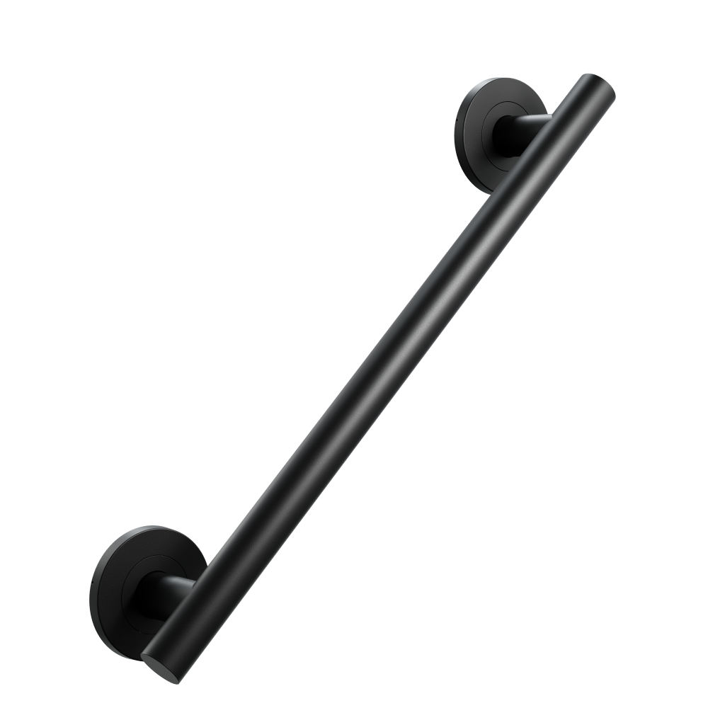 AKW 1200 Series Straight Stainless Steel Grab Rail – Satin or Matt Black, Choice of Length, photo 4