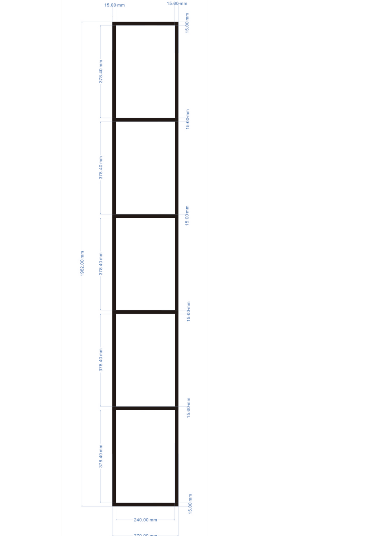 Kartell K-VIT KV8 Krittal 300mm x 2000mm Wetroom Swing Screen Black (KRI300W)