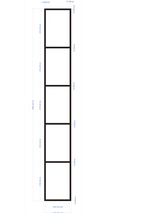 Kartell K-VIT KV8 Krittal 300mm x 2000mm Wetroom Swing Screen Black (KRI300W)