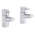 Kartell K-VIT Plan Pair of Bath Pillar Taps – Chrome (TAP016PL)