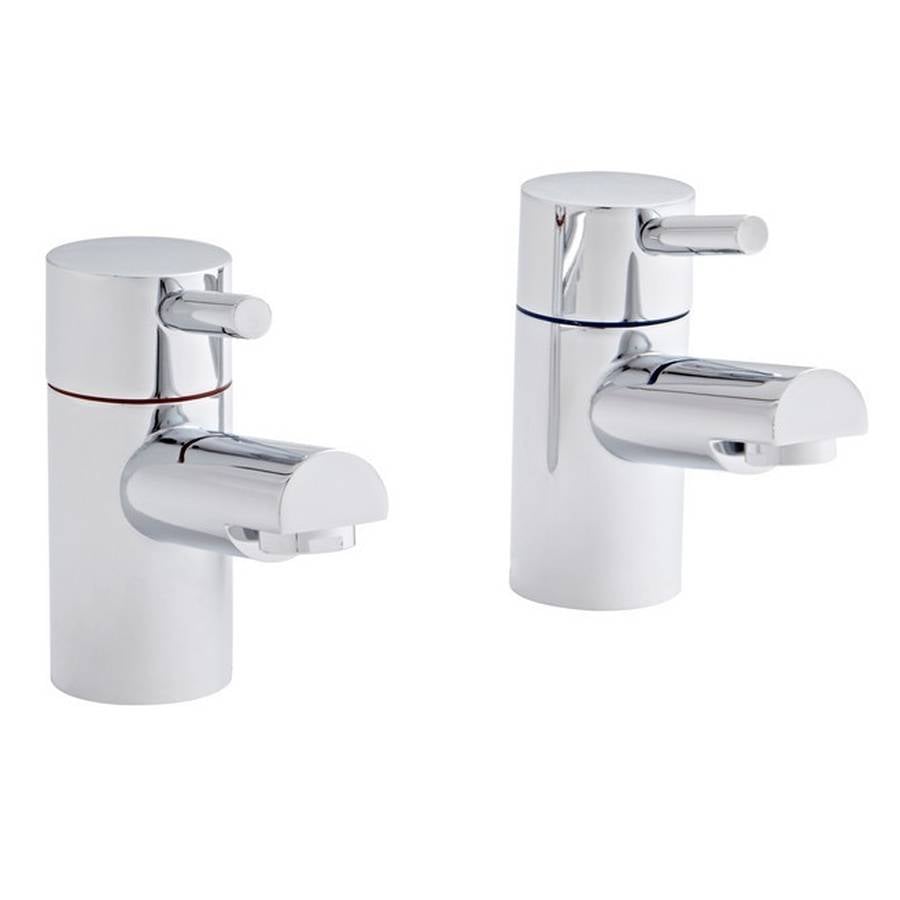 Kartell K-VIT Plan Pair of Bath Pillar Taps – Chrome (TAP016PL)
