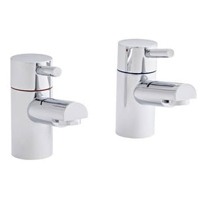 Kartell K-VIT Plan Pair of Bath Pillar Taps – Chrome (TAP016PL)