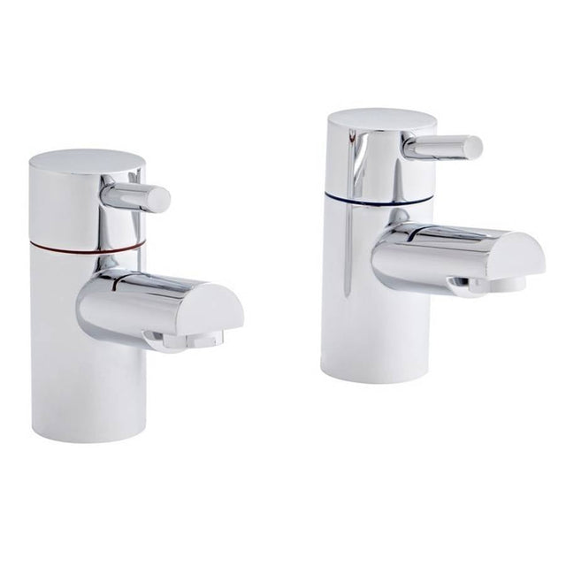Kartell K-VIT Plan Pair of Bath Pillar Taps – Chrome (TAP016PL)