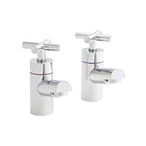 Kartell K-VIT Times Pair Basin Pillar Taps Chrome (TAP084TI)