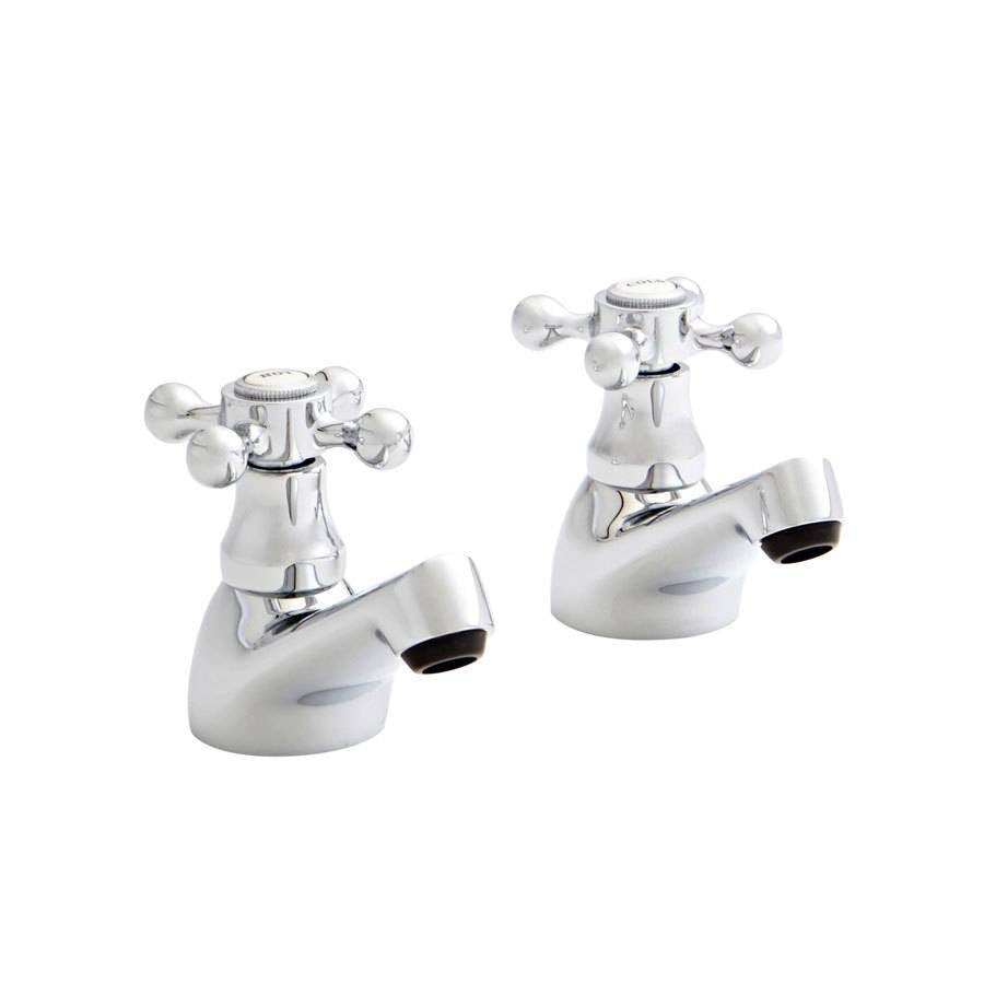 Kartell K-VIT Viktory Pair Basin Pillar Taps Chrome (TAP093VI)