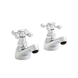 Kartell K-VIT Viktory Pair Basin Pillar Taps Chrome (TAP093VI)