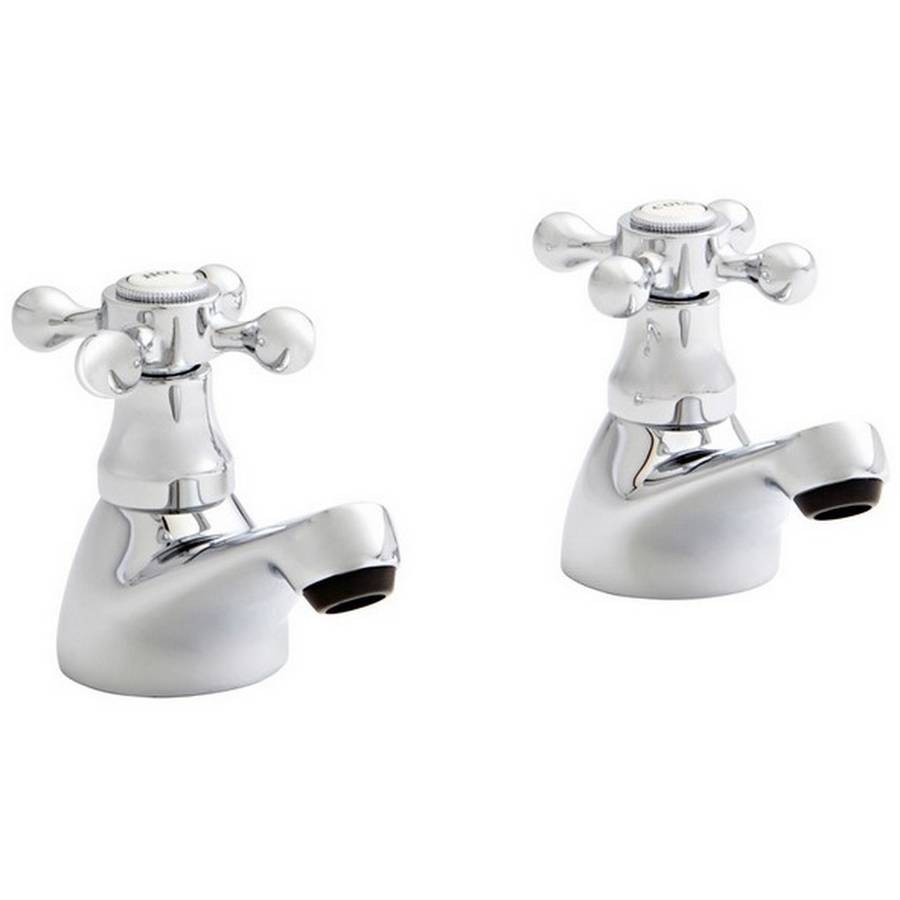 Kartell K-VIT Viktory Pair Bath Pillar Taps Chrome (TAP094VI)