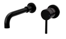 Kartell K-VIT Nero Round Wall Mounted Basin Mixer (TAP154NR)