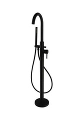 Kartell K-VIT Nero Round Freestanding Bath Shower Mixer – Matt Black (TAP413NR)