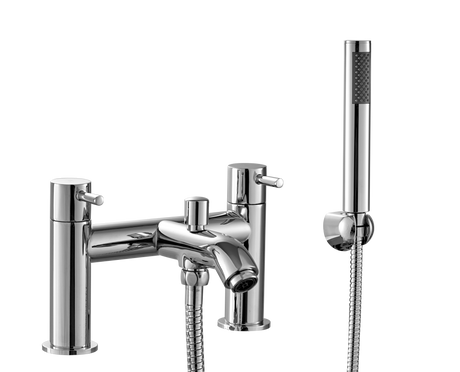 Kartell K-VIT Kore bath shower mixer in polished chrome with handset