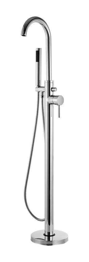 Kartell K-VIT Kore freestanding bath shower mixer in polished chrome