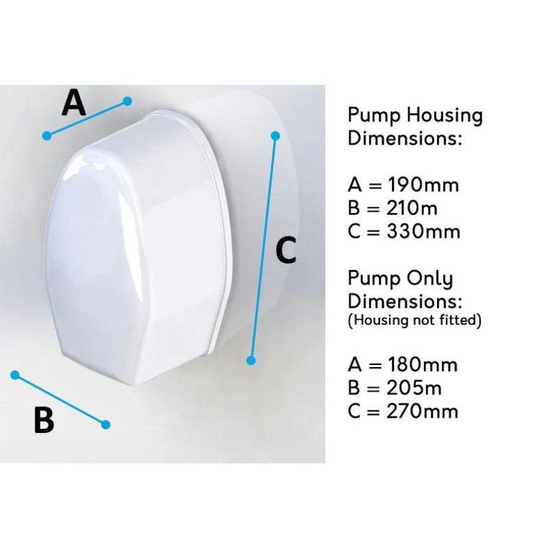 Contour P12 Shower Waste Pump With Push Fit Fittings (05PP01)