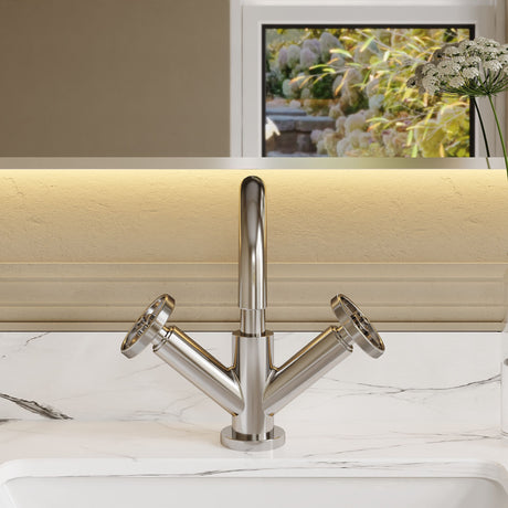 Nuie Revolution Mono Basin Mixer With Push Button Waste – Chrome, Matt Black or Brushed Brass