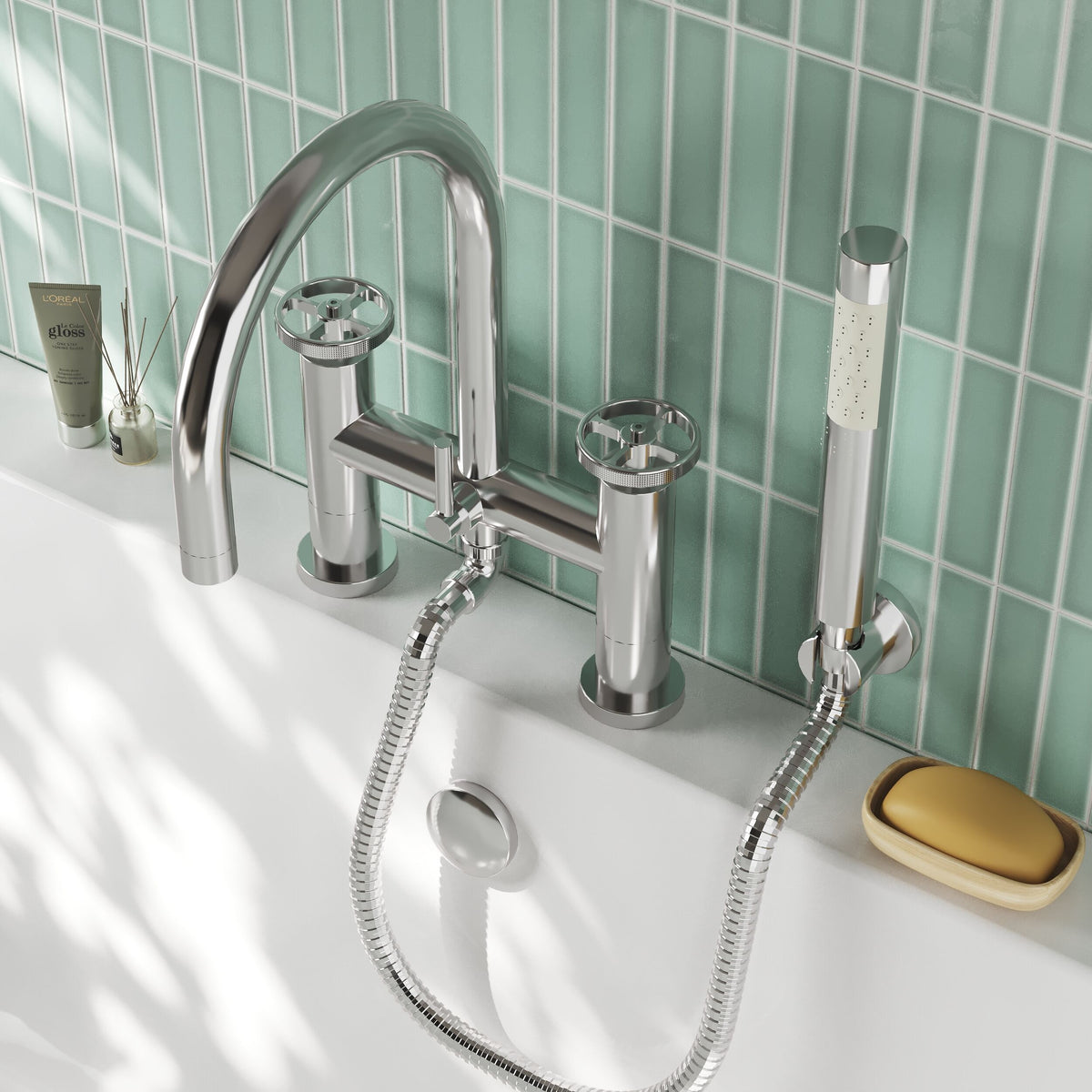 Nuie Revolution Bath Shower Mixer – Chrome, photo 4