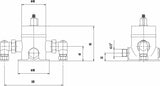 Nuie Shower Valve Commercial Isolation Elbows – Chrome, photo 2