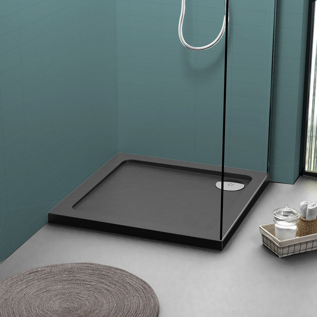 Nuie Slate Grey Slimline Square Shower Tray – 700mm, 760mm, 800 x 800mm, 900mm & 1000 x 1000mm