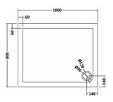 Nuie Slate Grey Slimline Rectangular Shower Tray, photo 8