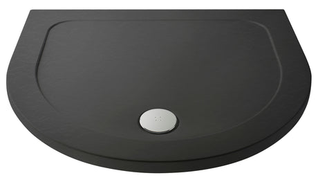 Nuie 1050 x 950mm Slate Gray Slimline D Shape Shower Tray – Grey Slate, photo 2