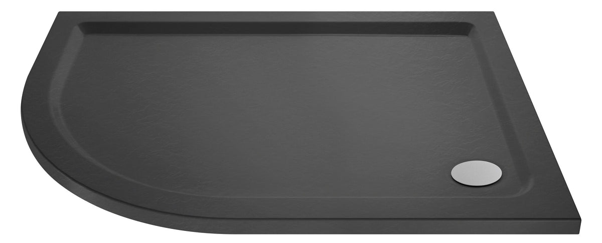 Nuie Slate Grey Slimline Offset Quadrant Shower Tray – 900 x 760mm, 900 x 800mm, 1000 x 800mm, 1000 x 900mm, 1200 x 800mm & 1200 x 900mm, photo 2