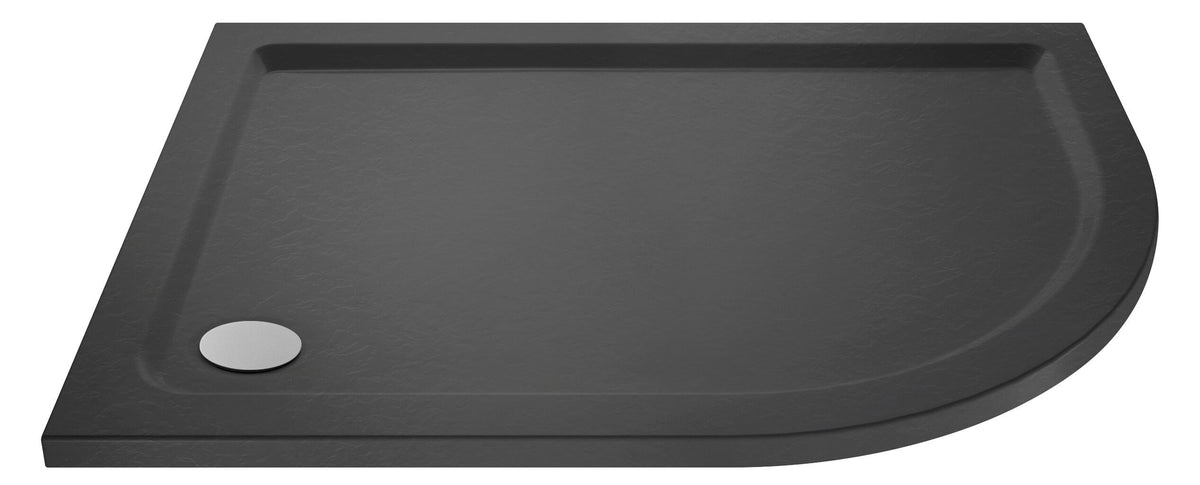 Nuie Slate Grey Slimline Offset Quadrant Shower Tray – 900 x 760mm, 900 x 800mm, 1000 x 800mm, 1000 x 900mm, 1200 x 800mm & 1200 x 900mm, photo 3