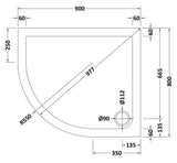 Nuie Slate Grey Slimline Offset Quadrant Shower Tray – 900 x 760mm, 900 x 800mm, 1000 x 800mm, 1000 x 900mm, 1200 x 800mm & 1200 x 900mm, photo 5