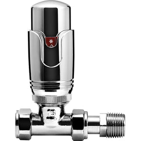 Kartell K-VIT K-Therm Refined All Chrome Thermostatic Radiator Valve in chrome – Straight Valve