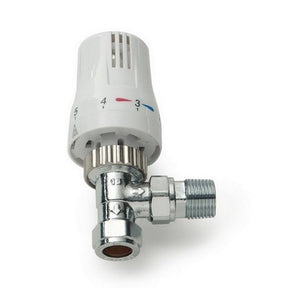 Kartell K-VIT K-Therm Style Thermostatic Radiator Valve in white & chrome – Straight Valve