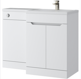 Kartell K-VIT Urban 1100mm L-Shaped Furniture Pack, Right Hand - basin on the right, WC unit on the left - Matt White