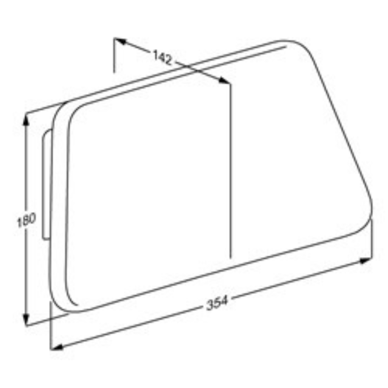 Pressalit VALUE Fixed Height Backrest Anthracite (R1661000112)
