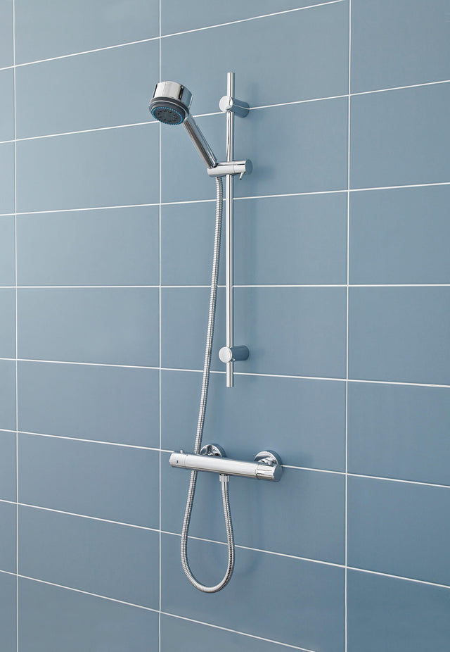 Nuie Minimalist Thermostatic Bar Shower Valve – Chrome