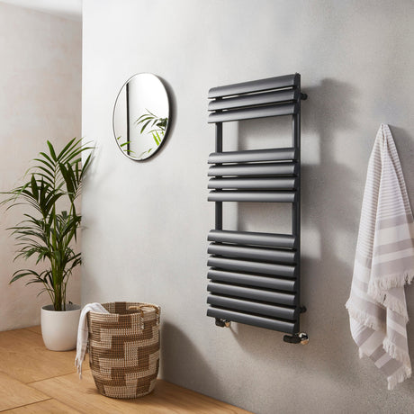 Kartell K-VIT Venetian anthracite towel rail, 1100 x 500mm