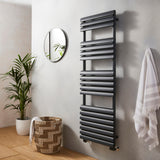 Kartell K-VIT Venetian anthracite towel rail, 1500 x 500mm