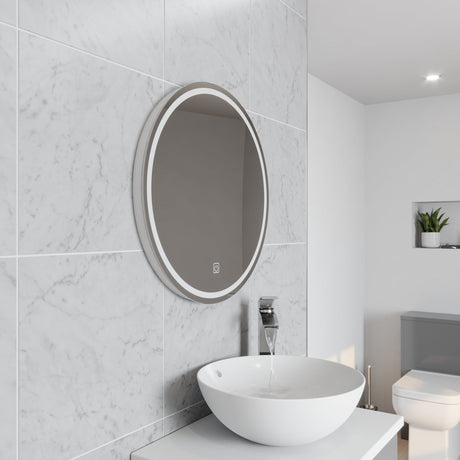 Kartell K-VIT Vista 600mm Circular LED Mirror with touch switch and demister