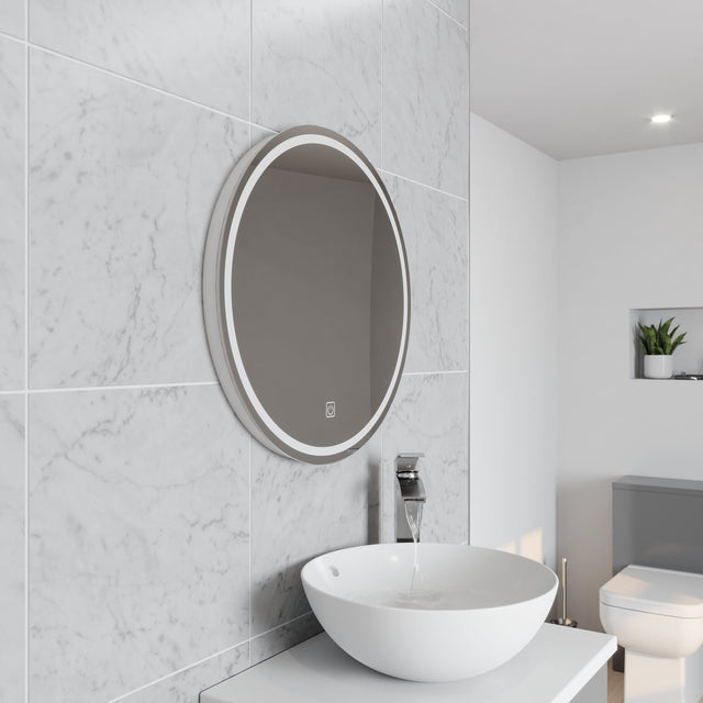 Kartell K-VIT Vista 600mm Circular LED Mirror with touch switch and demister