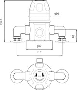 Nuie Commercial Exposed Shower Valve – Chrome, photo 3