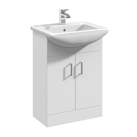 Nuie Mayford 2 Door Floor Standing Vanity Unit With Basin – 450mm, 550mm & 650mm, photo 3