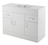 Nuie Eden 3 Door 2 Drawer Floor Standing Vanity Unit With Basin – 800mm & 1000mm, photo 3