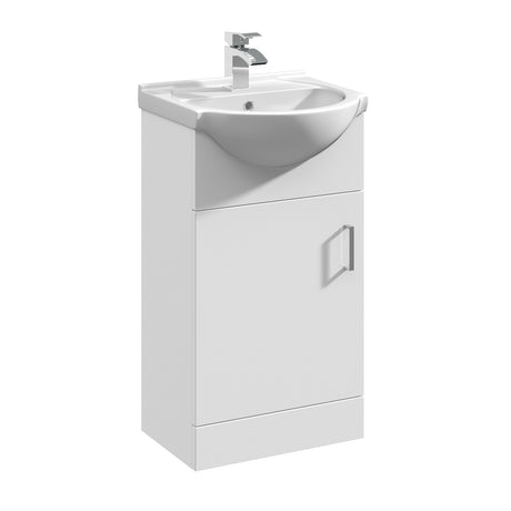 Nuie Mayford 1 Door Floor Standing Compact Vanity Unit With Basin – 400mm, 450mm & 500mm, photo 5