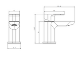 Kartell K-VIT Visage Mini Mono Basin Mixer Chrome (TAP271VIJ)