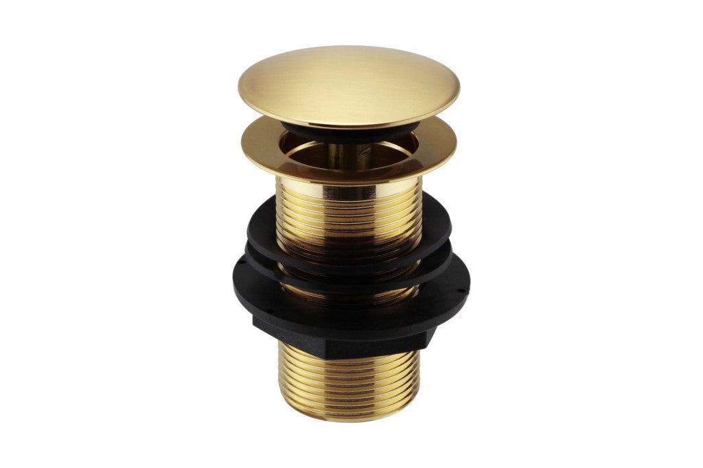 Kartell K-VIT Click Basin Waste Unslotted – Brushed Brass (WAS051)