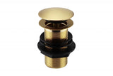 Kartell K-VIT Click Basin Waste Unslotted – Brushed Brass (WAS051)