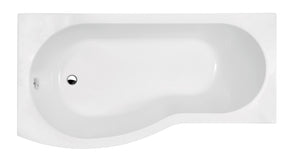 Nuie B Shaped Shower Bath With Legs – 1495mm & 1695mm, photo 2