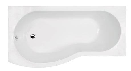 Nuie B Shaped Shower Bath With Legs – 1495mm & 1695mm, photo 2