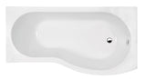 Nuie B Shaped Shower Bath With Legs – 1495mm & 1695mm, photo 3