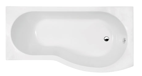 Nuie B Shaped Shower Bath With Legs – 1495mm & 1695mm, photo 3
