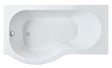 Nuie P Shaped Shower Bath With Legs – 1500mm, 1600mm & 1700mm, photo 2