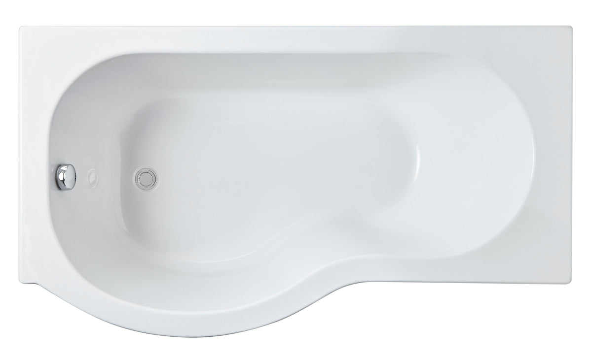 Nuie P Shaped Shower Bath With Legs – 1500mm, 1600mm & 1700mm, photo 2